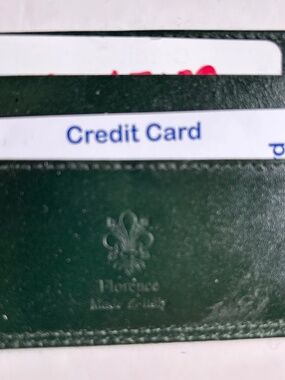 Florance  news dark green genuine leather wallet/ card holder made in Italy 🇮🇹